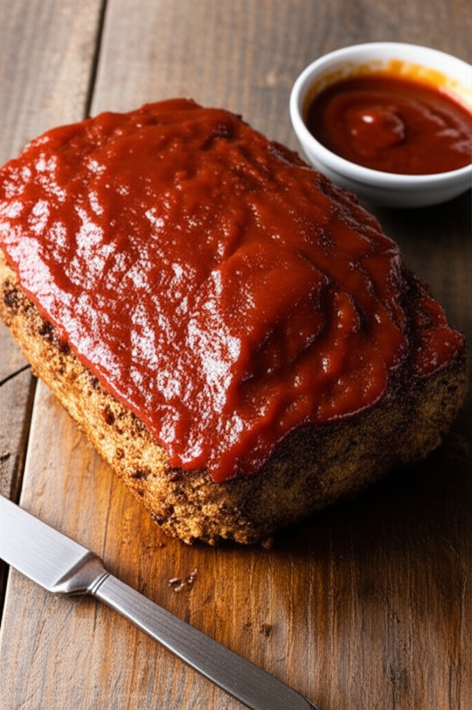 Delicious homemade meatloaf served with mashed potatoes and vegetables