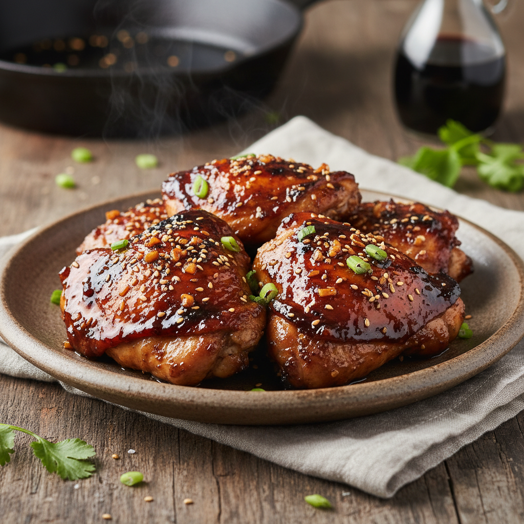 Chopping chicken thigh