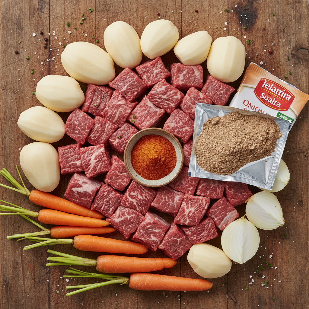 Ingredients for Crock Pot Beef Stew
