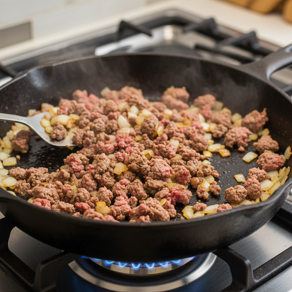 Cooking instructions process for enchiladas