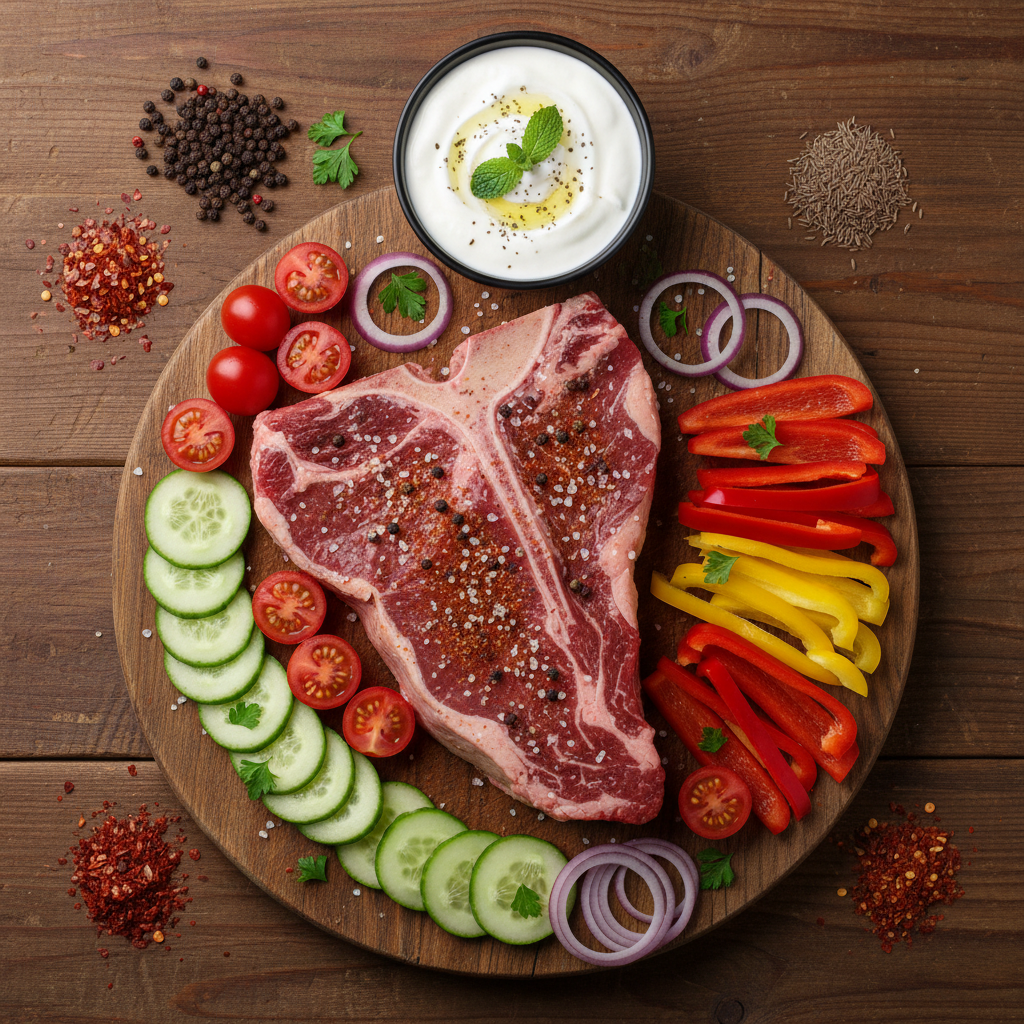 Ingredients for Mediterranean Steak Bowls
