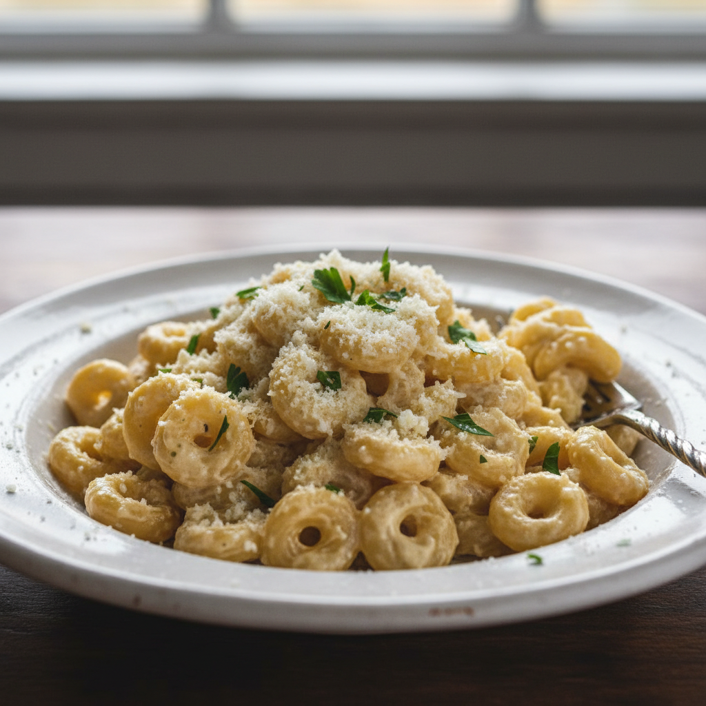 Serving Cottage Cheese Alfredo Pasta with Sides