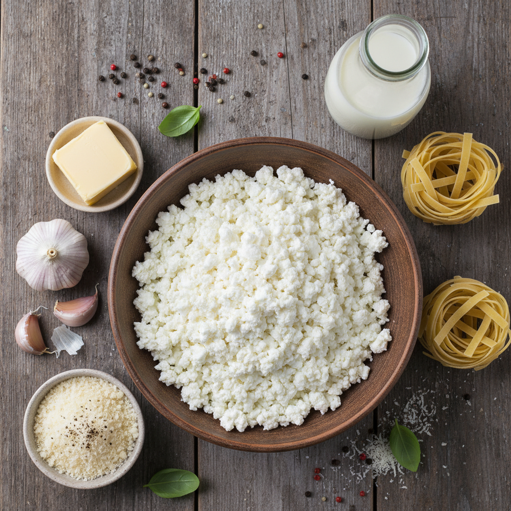 Ingredients for Cottage Cheese Alfredo Sauce