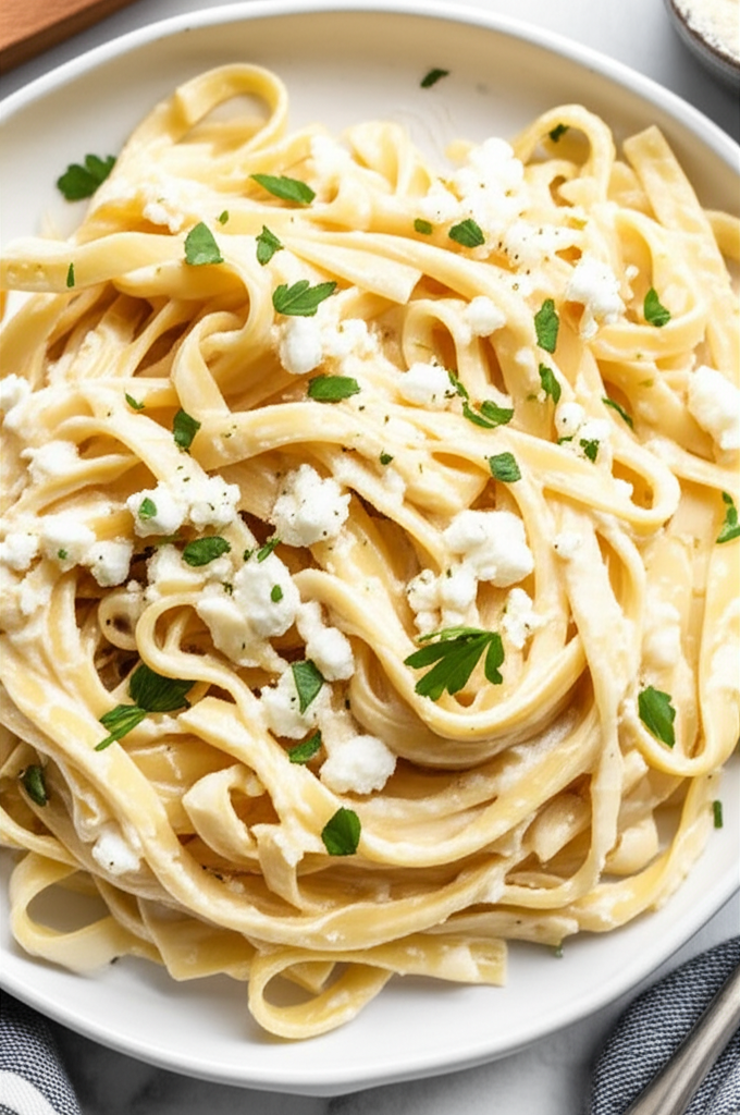 Cottage Cheese Alfredo Pasta Dish