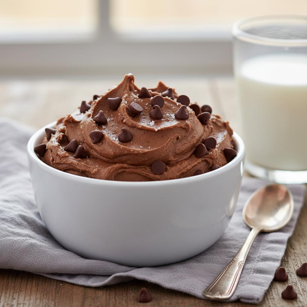 Edible Cookie Dough Served and Stored
