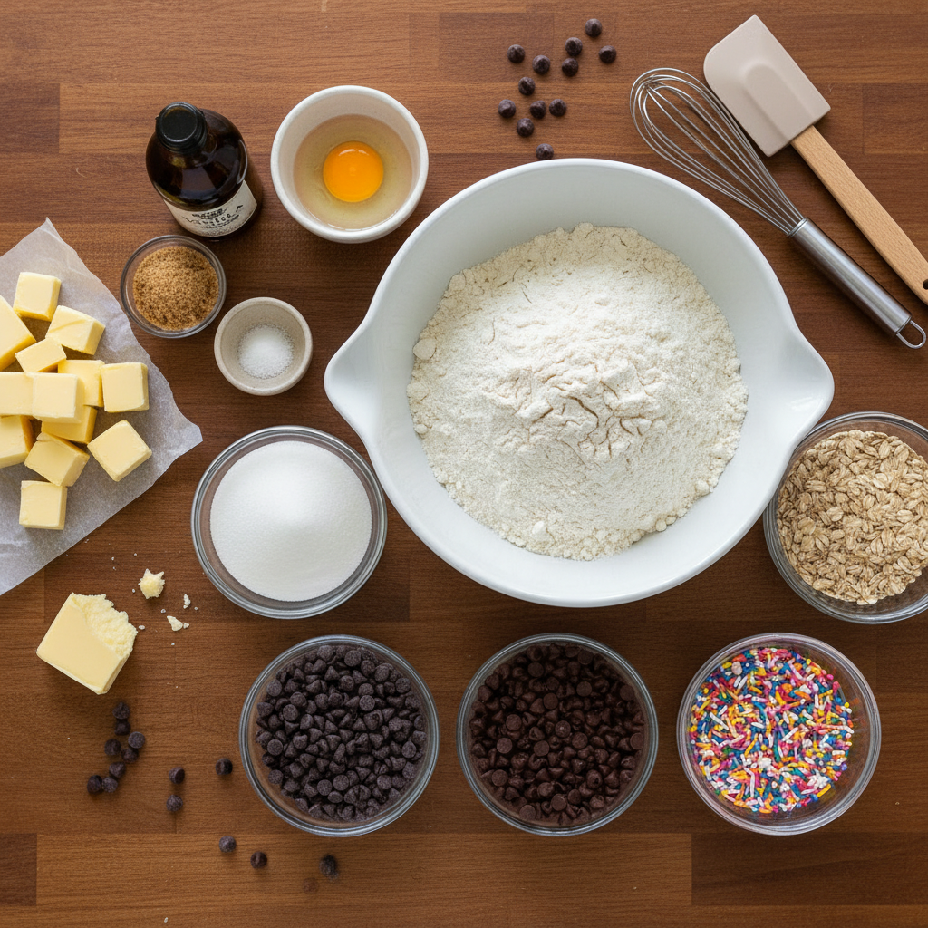 Ingredients for Edible Cookie Dough