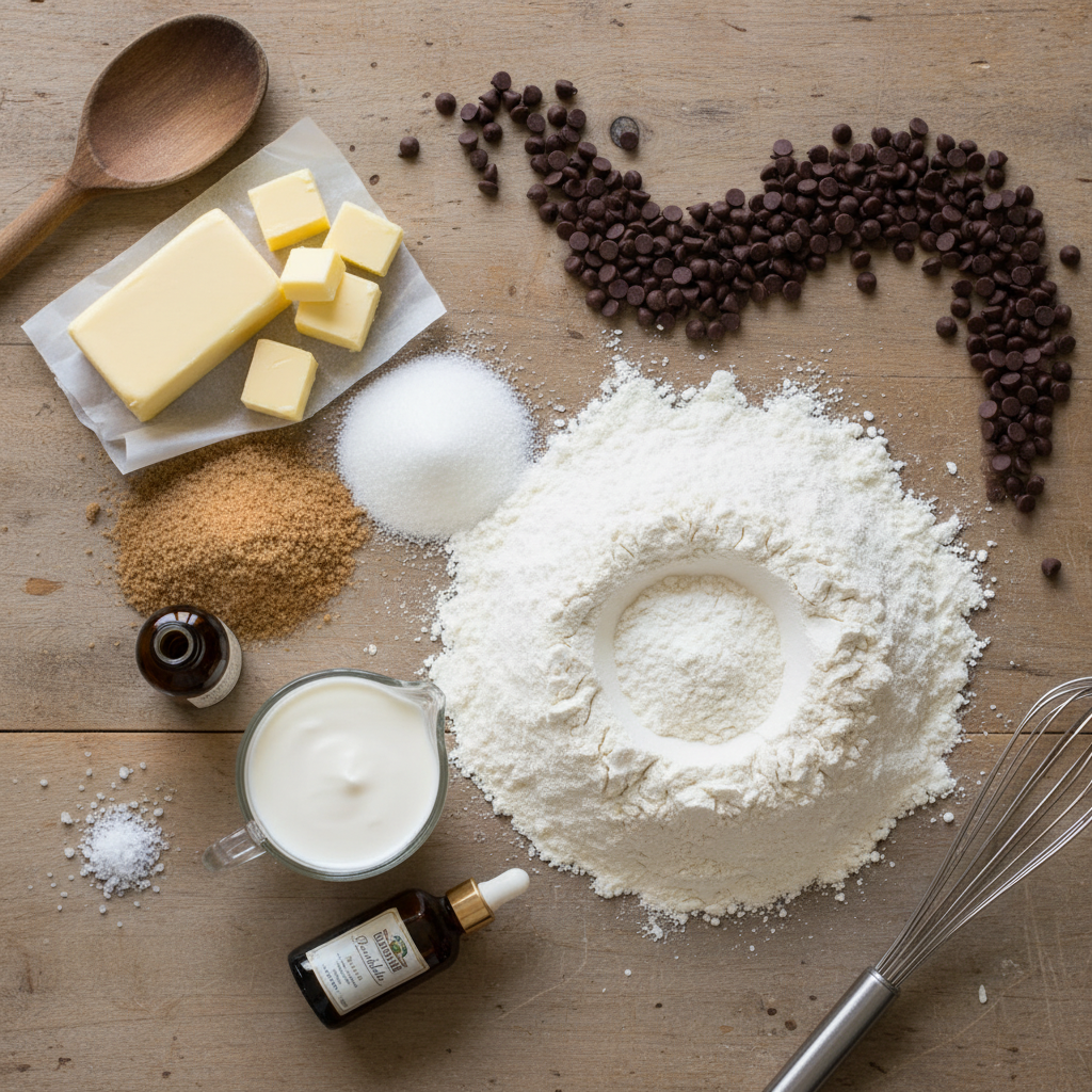 Ingredients for Edible Cookie Dough