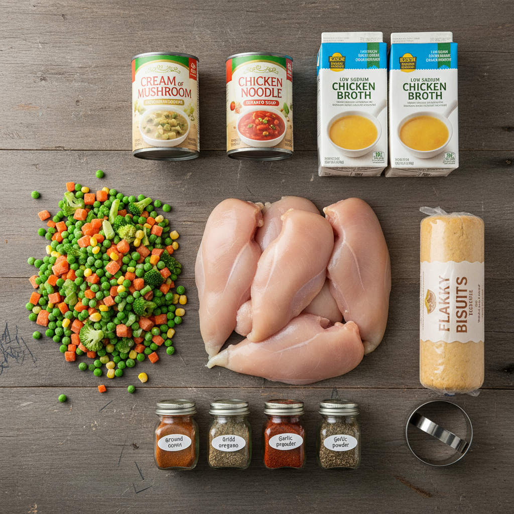 Ingredients for Slow Cooker Chicken Pot Pie