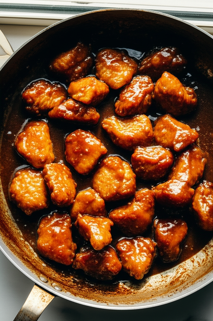 Slow Cooker Orange Chicken plated dish
