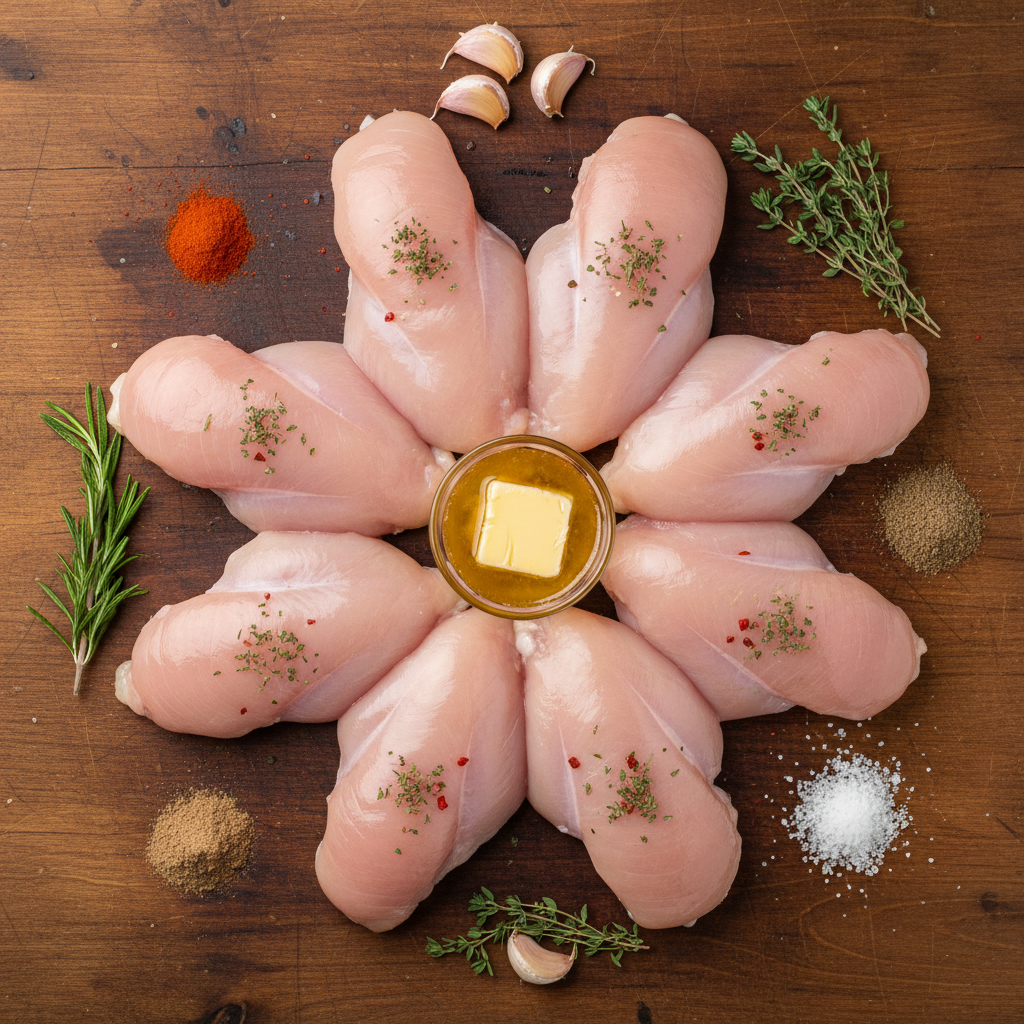 Ingredients for Garlic Butter Baked Chicken Breast