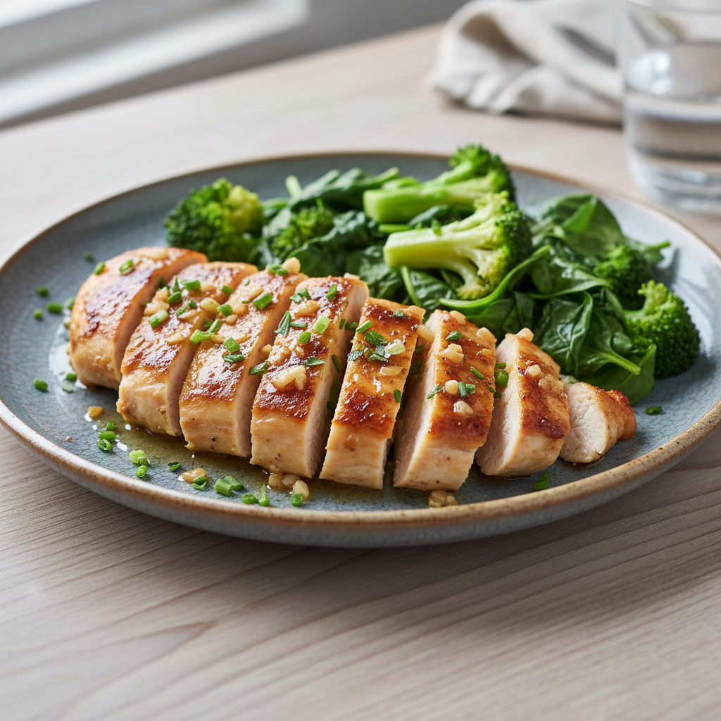 Garlic Chicken served with sides