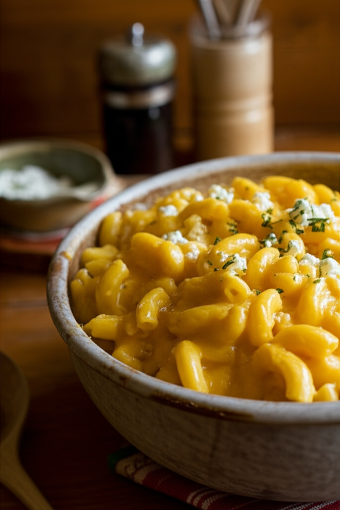 Creamy mac and cheese with cottage cheese