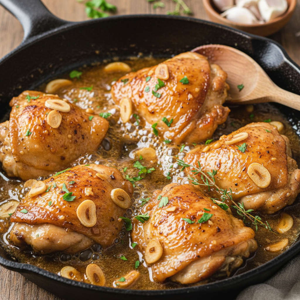 Honey Garlic Chicken plated on dish