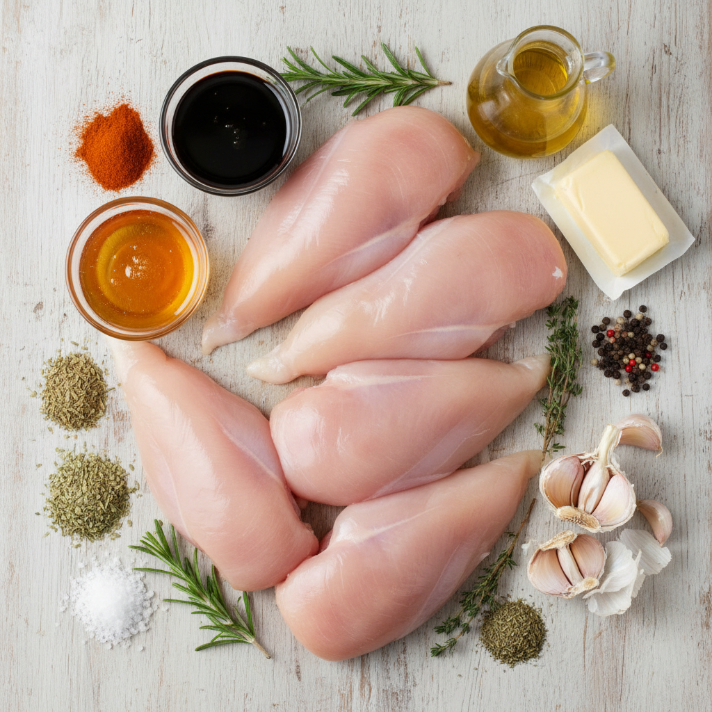 Honey Garlic Chicken Breast with glaze close-up