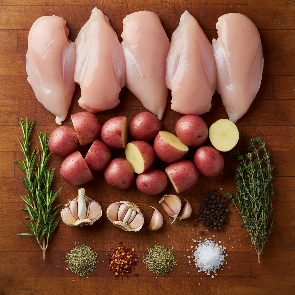 Ingredients for honey garlic chicken breasts
