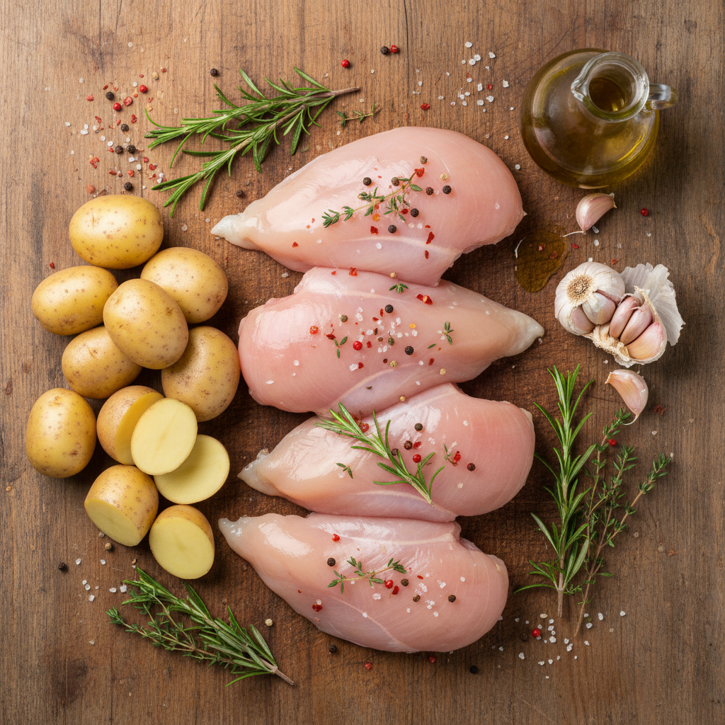 Ingredients for Honey Garlic Chicken