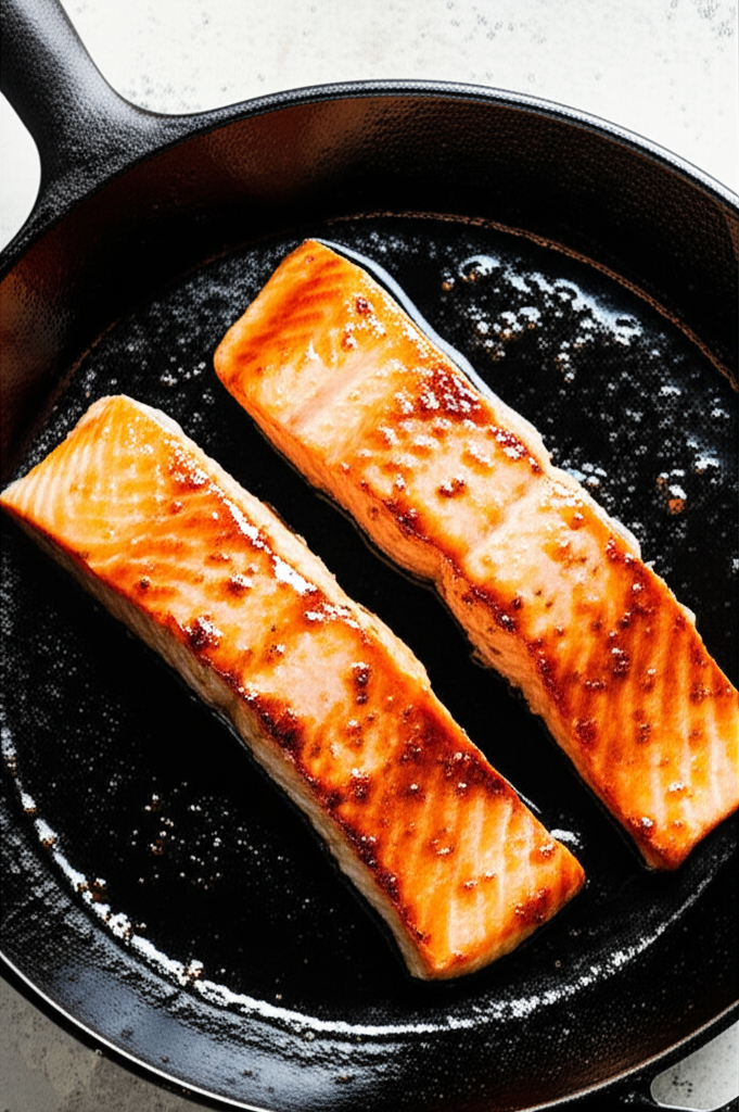 Glazed salmon plated meal