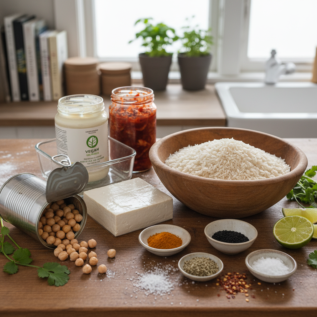 Ingredients for Vegan Korean Rice Balls Jumupap