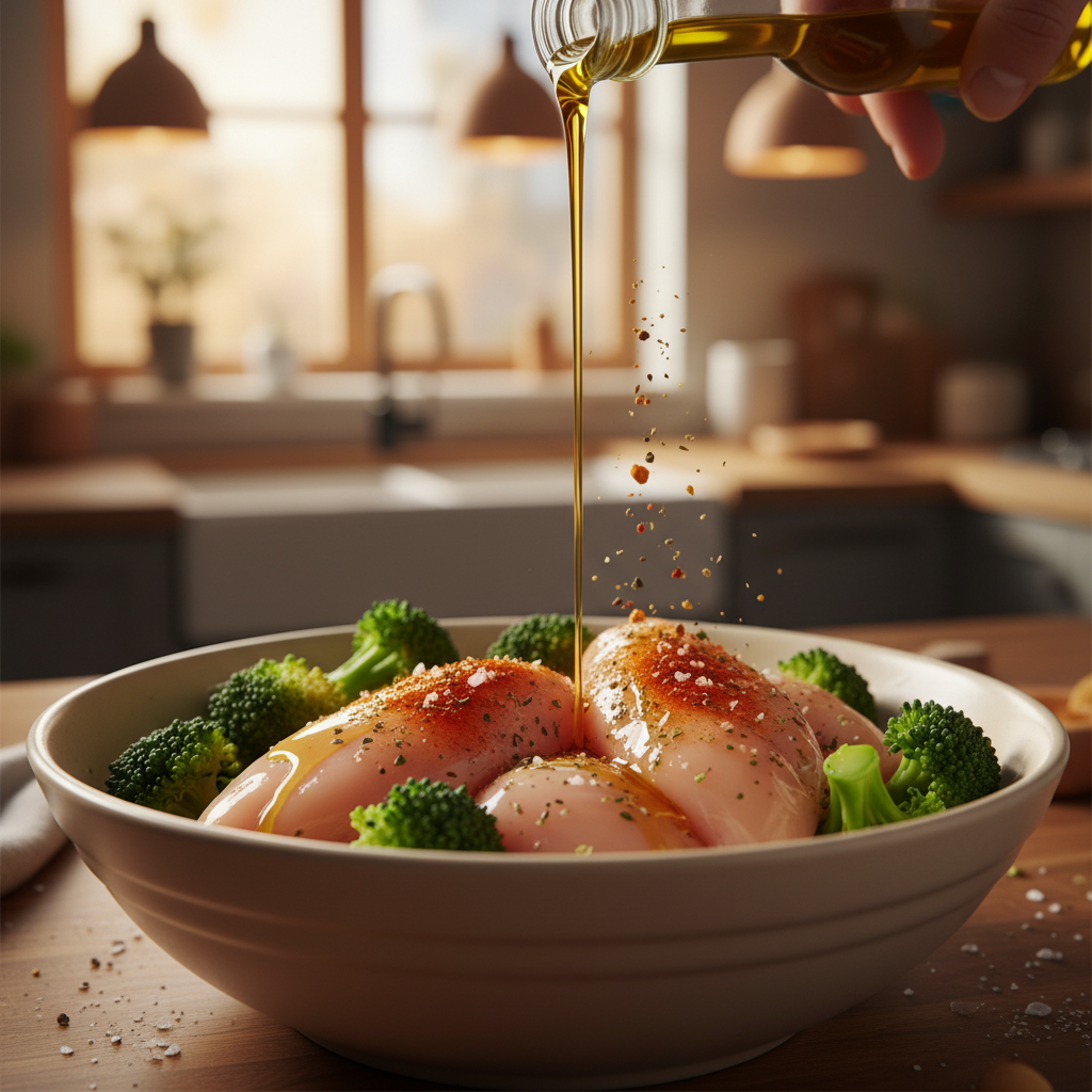 Cooking chicken and preparing Alfredo sauce