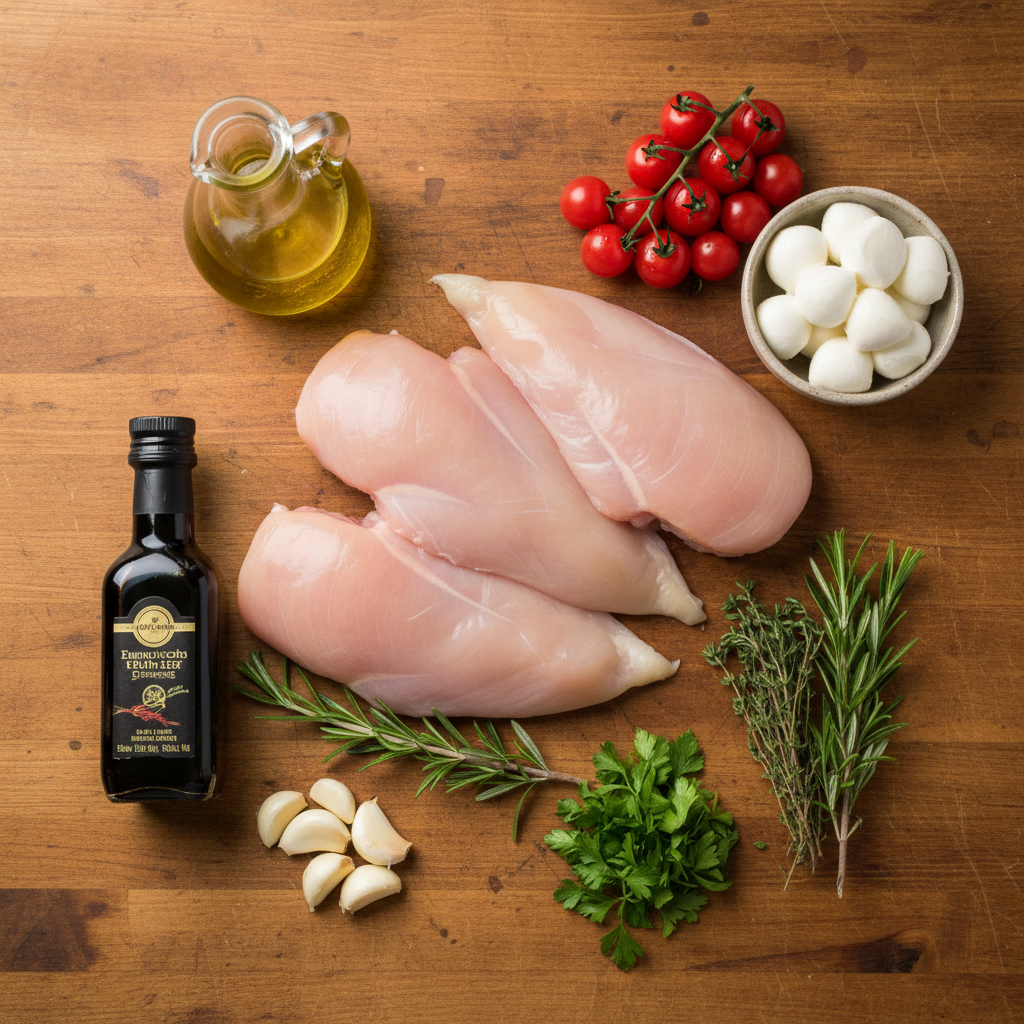 Ingredients for Balsamic Basil Chicken