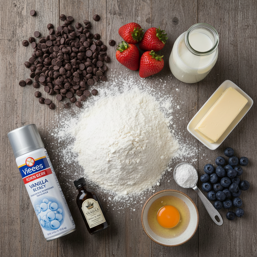 Ingredients for pancake mini muffins