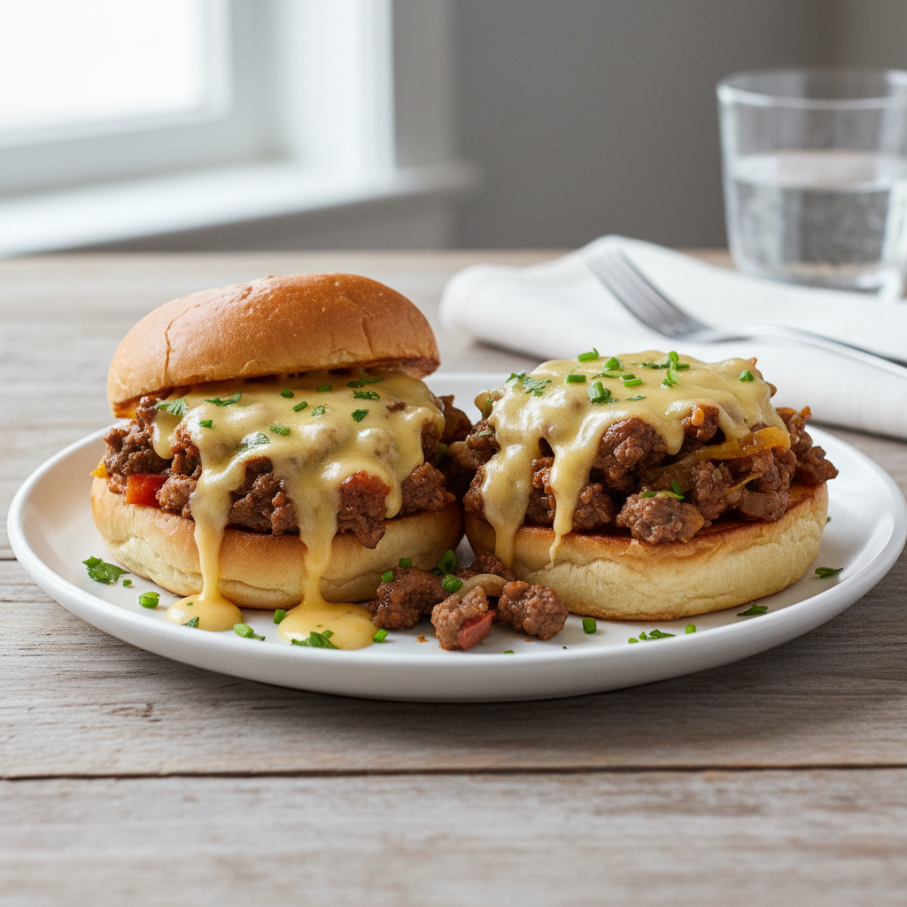 Serving suggestions and variations for Philly Cheese Steak Sloppy Joes