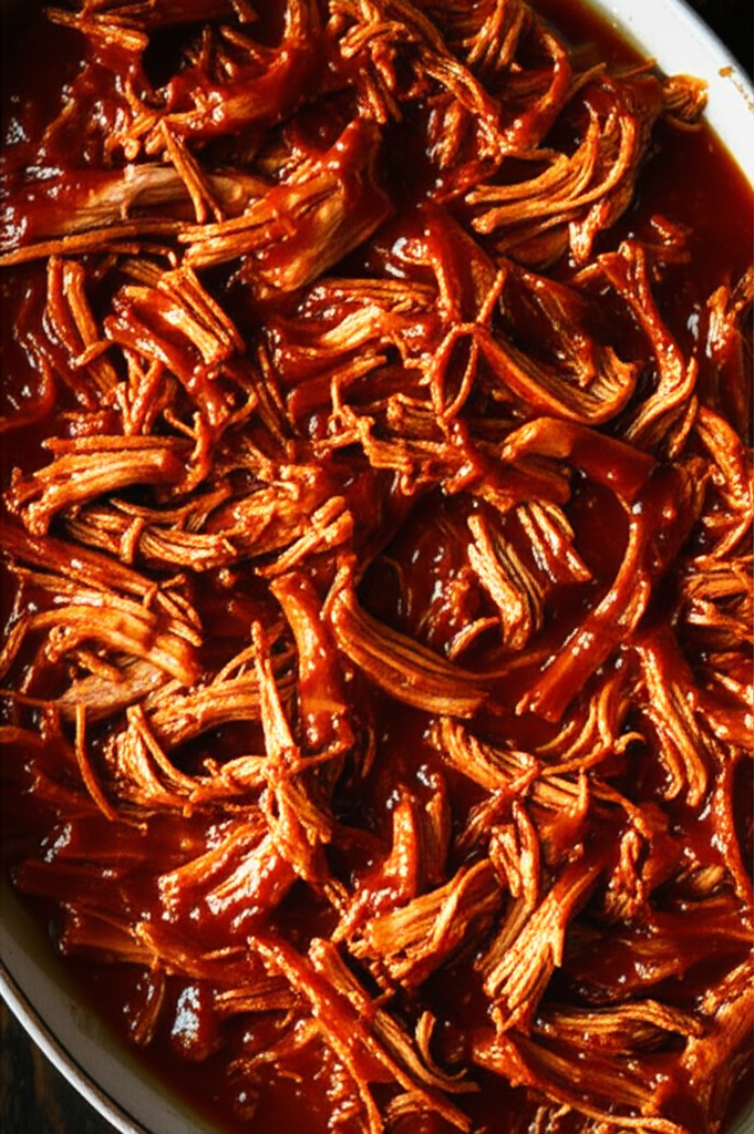 Slow Cooker BBQ Shredded Chicken meal