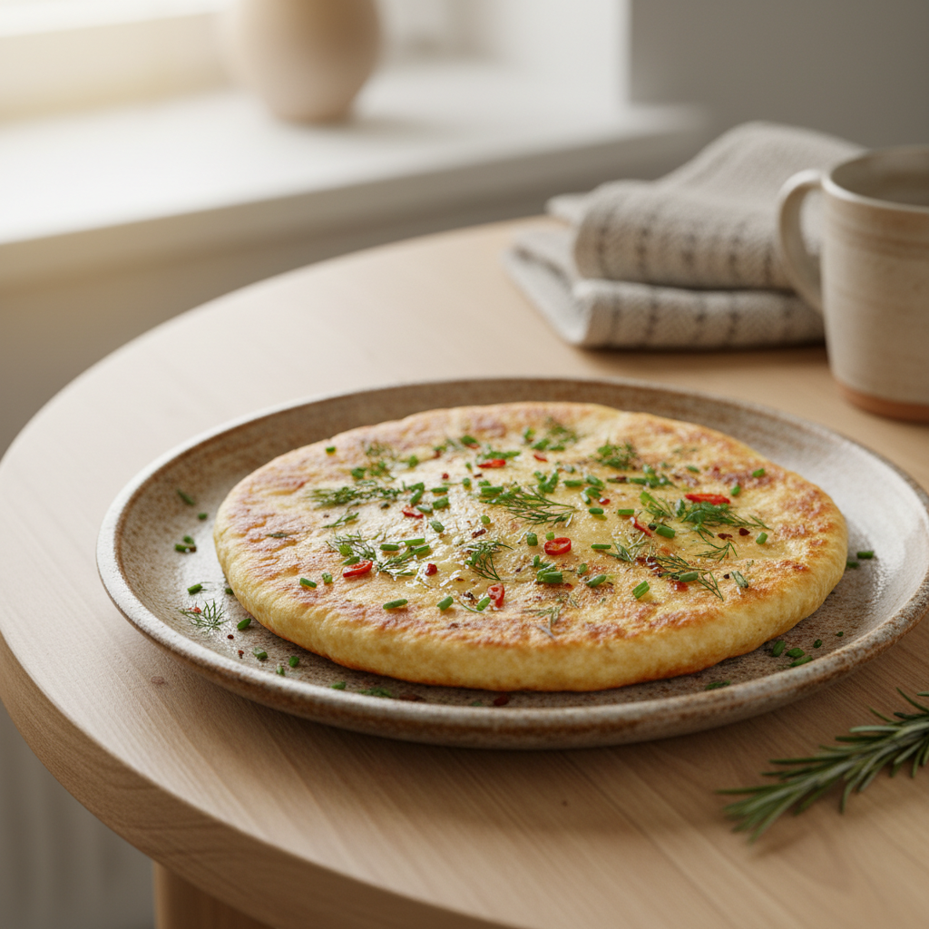 Serving cottage cheese flatbread with toppings