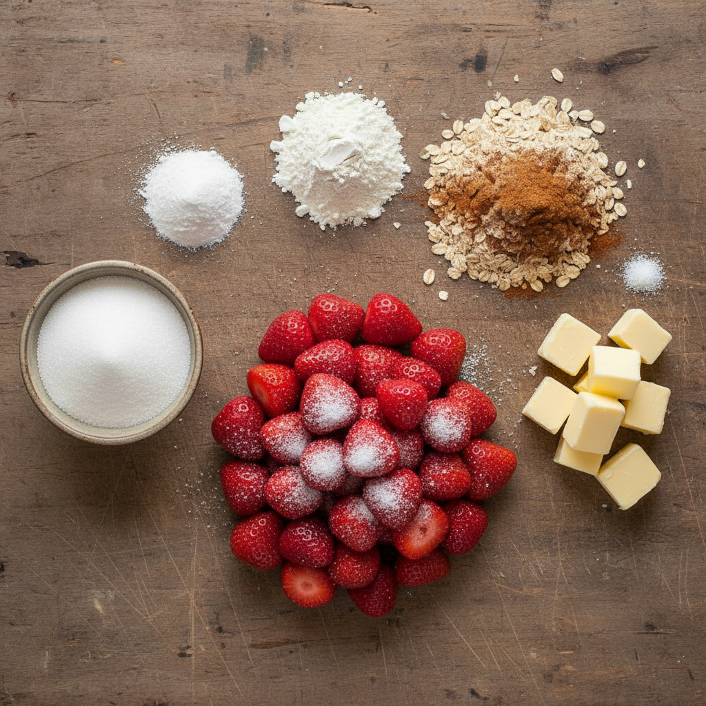 Ingredients for Strawberry Crisp
