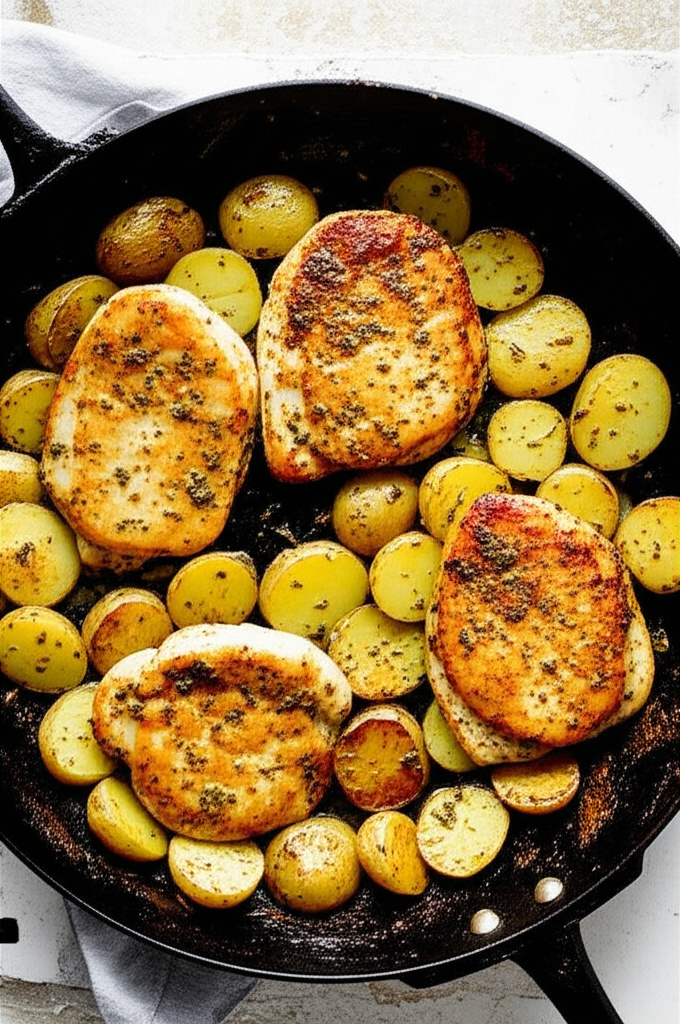 Chicken Scallopini plated meal