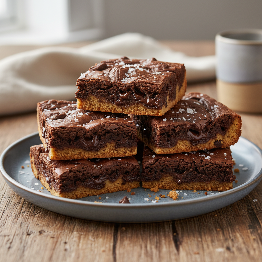 Cooling brookies on a rack