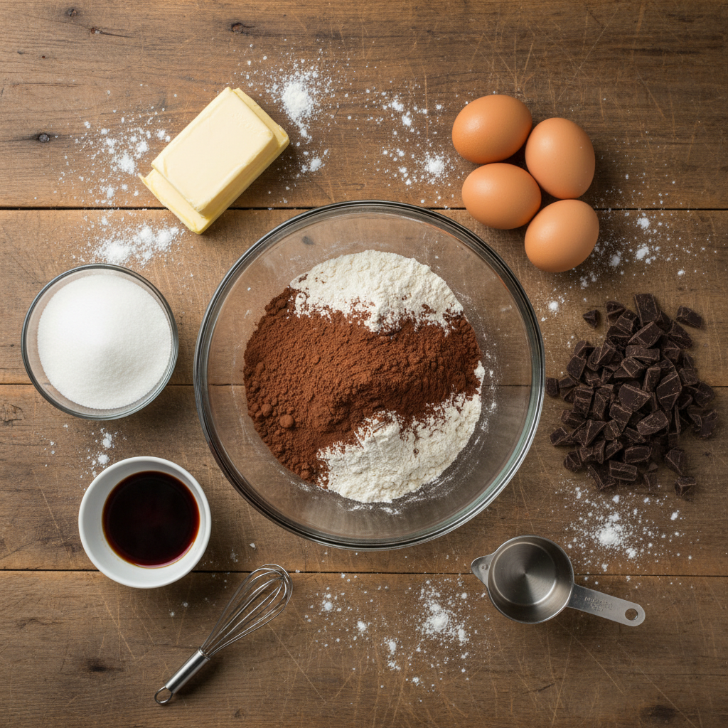 Ingredients for Red Velvet Brownies