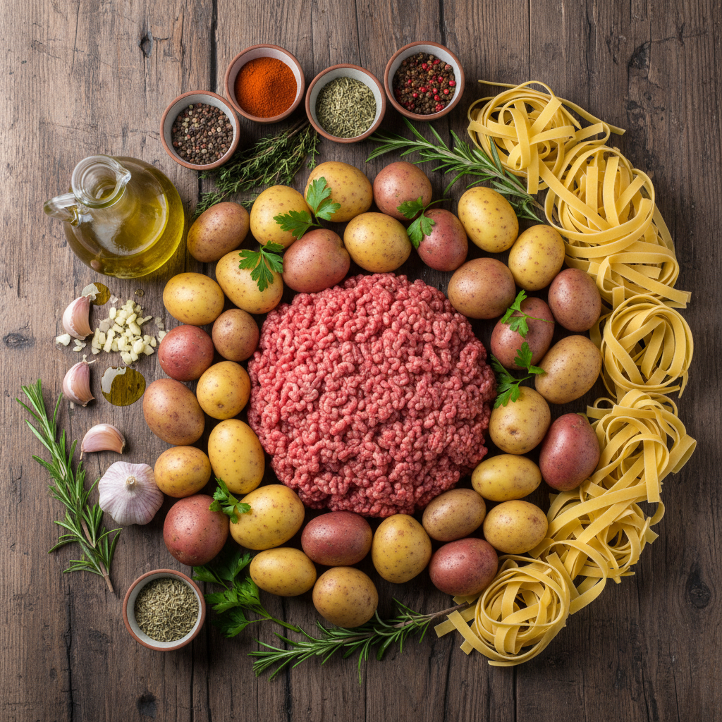 Ingredients for Best Easy Hamburger Stroganoff Recipe