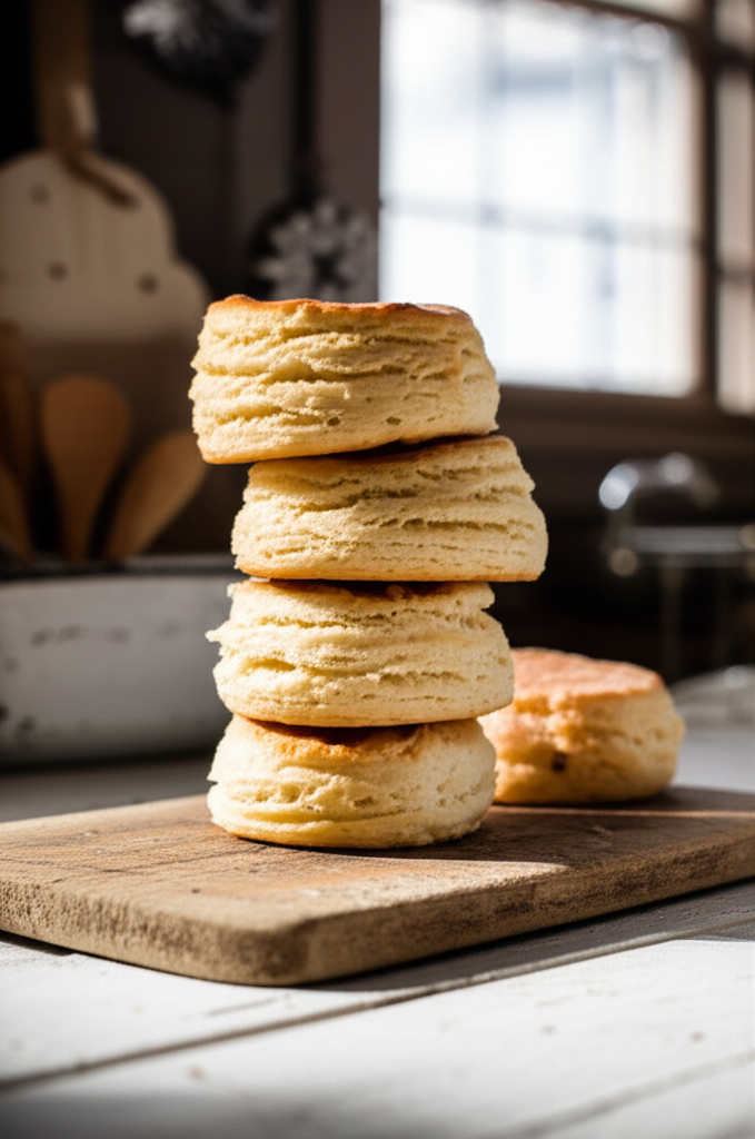 Grandma Barb preparing buttermilk biscuits