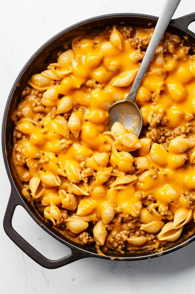 Homemade Hamburger Helper in bowl