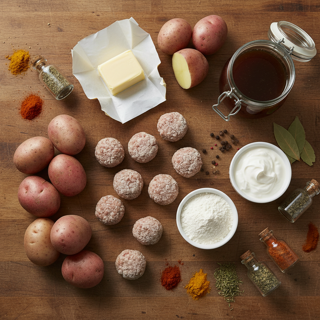 Ingredients for Swedish Meatballs