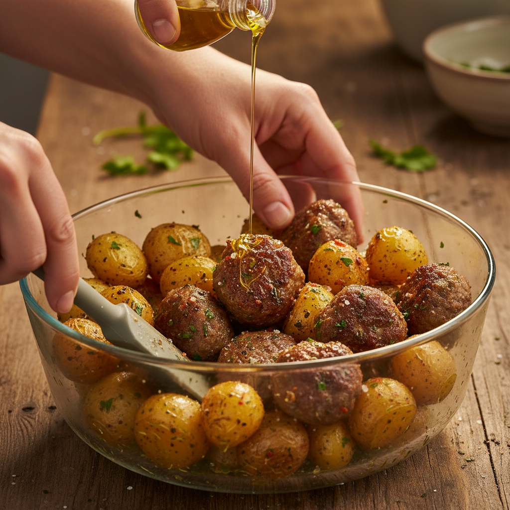 Cooking Swedish Meatballs with Sauce