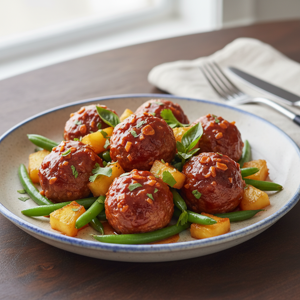 Family enjoying sweet and sour meatballs and recipe ideas
