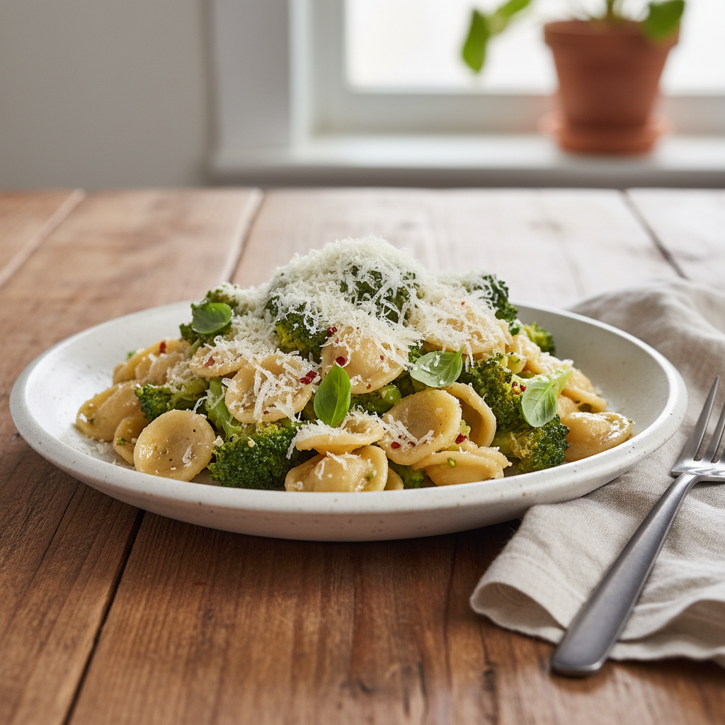 Broccoli mash cooking in skillet